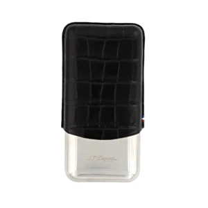 S.t. Dupont Leather Croco Pattern Triple Cigar Case